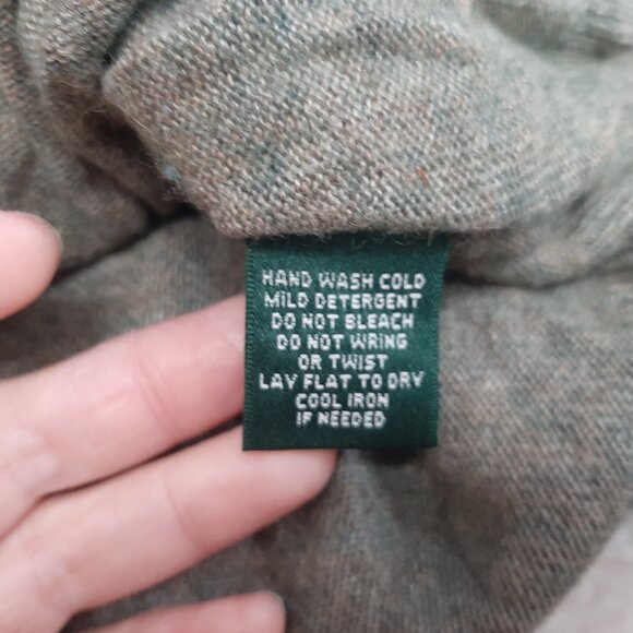 Lauren Ralph Lauren Mayda Wrap Sweater Women's Green Buckle Wool Blend Sweater - Picture 8 of 9